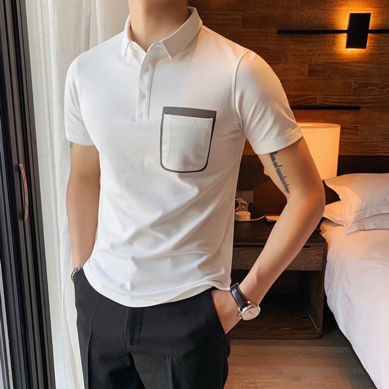 ÁO POLO SIÊU MÁT ÁO THUN CỔ BẺ Chất cotton co dãn 4  chiều | BigBuy360 - bigbuy360.vn