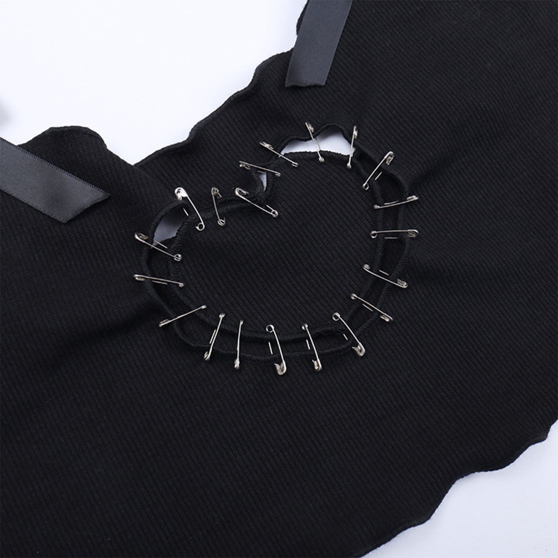 Áo Croptop Hai Dây Phối Ren Phong Cách Quyến Rũ Dành Cho Nữ