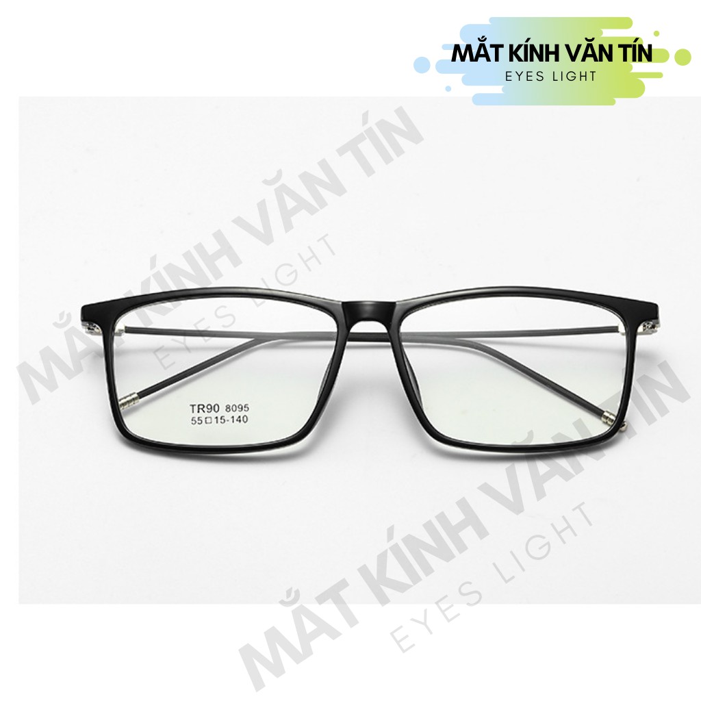 Kính mắt giả cận Eyes Light T8095 nữ gọng kính cận mắt vuông càng nhựa pha kim loại | WebRaoVat - webraovat.net.vn