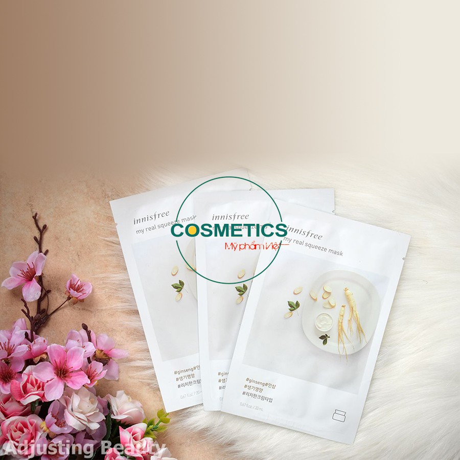Mặt nạ giấy dưỡng ẩm cho da mặt Innisfree My Real Squeeze Mask 18 vị | BigBuy360 - bigbuy360.vn