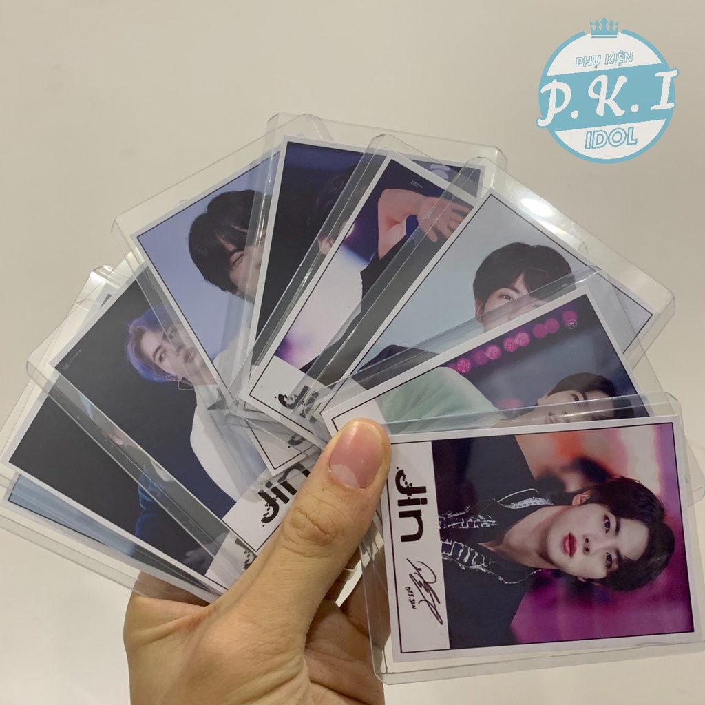 Bộ 9 Lomo Card Jin BTS Có Chữ Kí - Tặng Thêm 9 Toploader Đựng Ảnh Chất Lượng