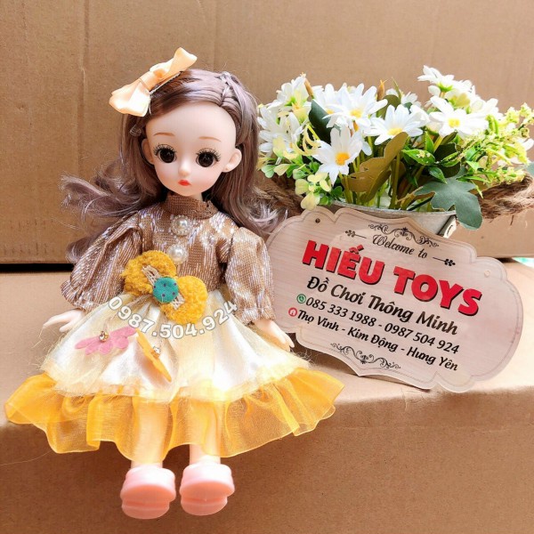 Búp Bê Mắt Đá 4d Xinh  Xắn Có Khớp Cao 30cm Váy Thiết Kế Thời Trang Đồ Chơi cho Bé Gái Hiếu Toys