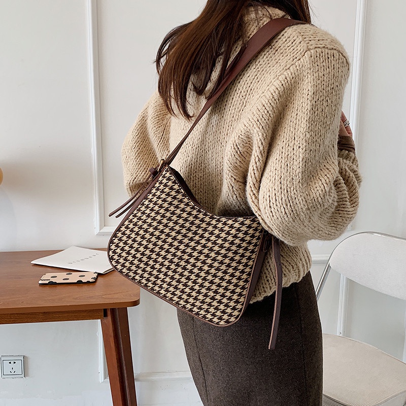 Túi Xách Đeo Vai Phong Cách Phương Tây Đơn Giản Cho Nữ