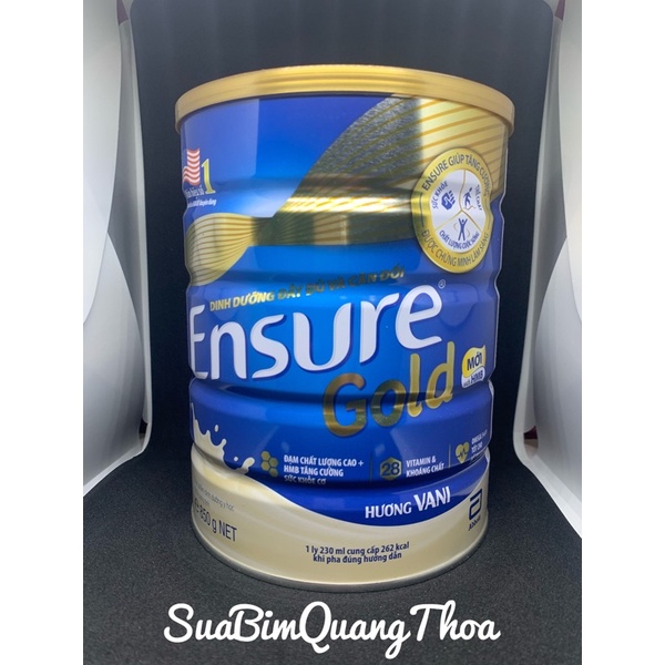 [ Chính Hãng ] Sữa Ensure Gold Hương Vani lon 400g va 850g [ Date Luôn Mới ]