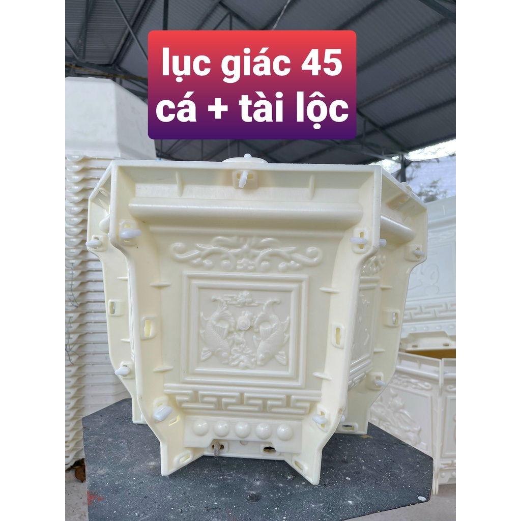 Khuôn đúc chậu cảnh lục giác 45 (khuôn chậu ABS siêu bền, có lòng trong đầy đủ)