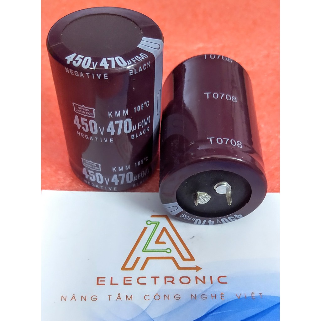 Tụ 470uf 450v Nippon Chemicon 35x50mm G7-4