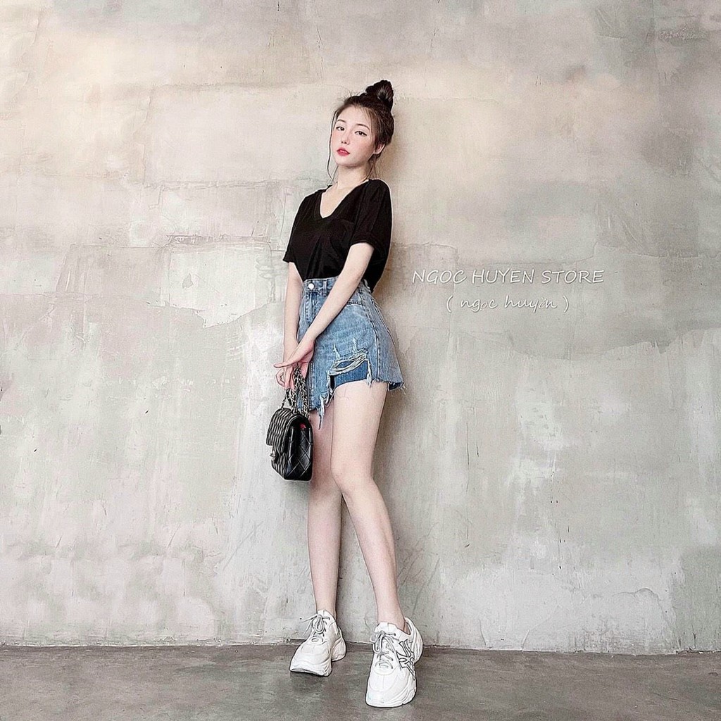 Chân váy jean tua rua (hình thật)- chân váy jean rách ngọc huyền - CAROTSHOP | BigBuy360 - bigbuy360.vn