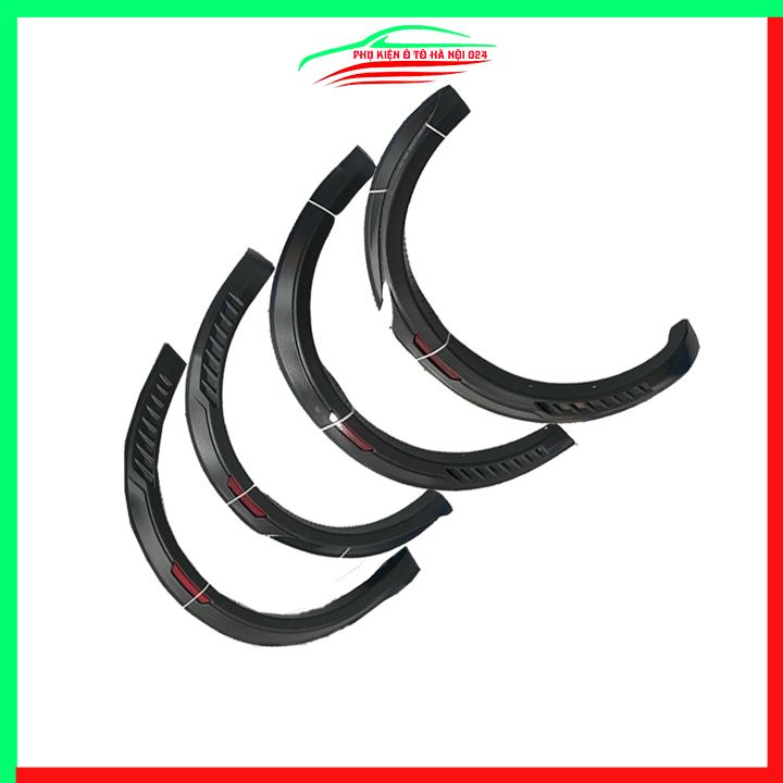 Bộ ốp cua lốp xe ô tô Hilux 2021-2023 bản nhỏ mẫu phản quang trang trí bảo vệ lốp xe