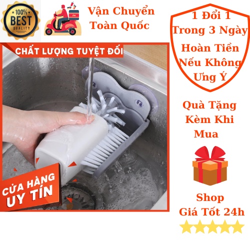 Rửa ly cốc 2 đầu cọ có hít chân không - Dụng cụ cọ rửa ly 2 đầu cọ siêu sạch ( Freeship Toàn Quốc )