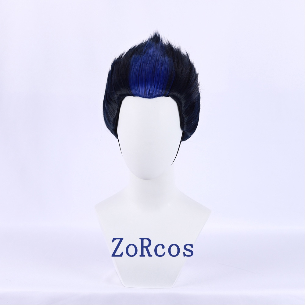 Bộ Tóc Giả Bằng Sợi Tổng Hợp Màu Xanh Dương Đậm Kháng Nhiệt Hóa Trang Nhân Vật Yoru Trong Tiệc Halloween