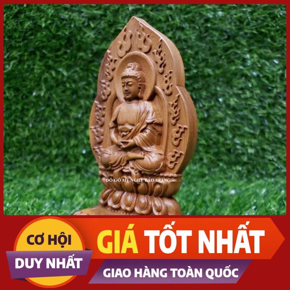 ((XẢ KHO )) Tượng Phật Như Lai Đại Nhật bằng gỗ - Tuổi mùi, tuổi thân-TẶNG 1 VÒNG ĐEO TAY