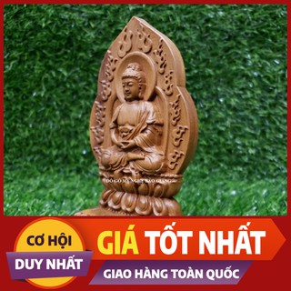 ((XẢ KHO )) Tượng Phật Như Lai Đại Nhật bằng gỗ - Tuổi mùi, tuổi thân-TẶNG 1 VÒNG ĐEO TAY