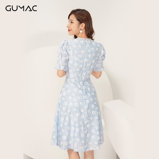 Đầm cổ V đăng ten GUMAC DA9104