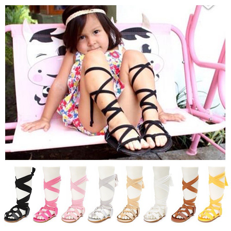 [Mã FASHIONT4FA2 giảm 10K đơn 50K] Giày sandal cột dây phong cách cho bé