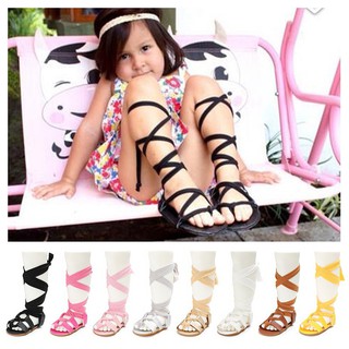 Giày sandal cột dây phong cách cho bé