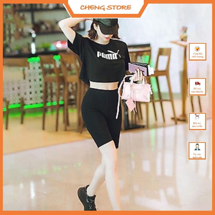 Quần legging lửng co giãn 4c