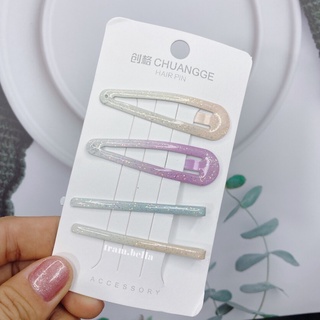 set 4 kẹp tóc màu đen kẹp tóc kiểu