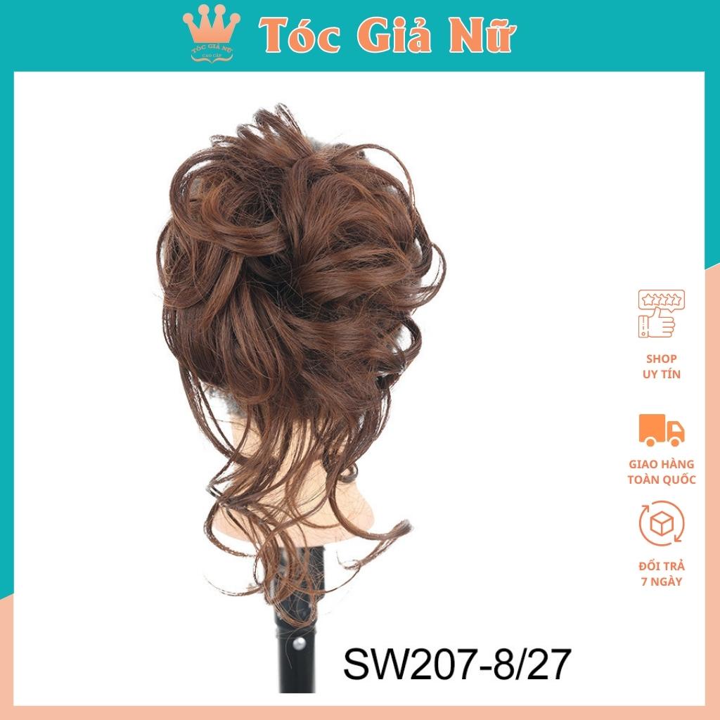 Tóc giả kẹp búi xoăn lơi mã DW207