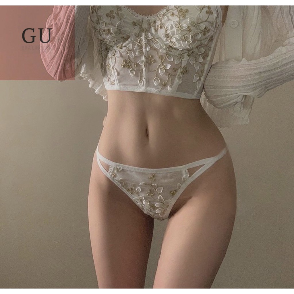 Bộ Corset Vintage Cổ Điển Đệm Mỏng Có Gọng Nâng Ngực Sexy, Họa Tiết Hoa Thêu Nổi Gu bra - B07 | BigBuy360 - bigbuy360.vn