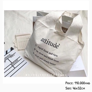 attitude' tote bag