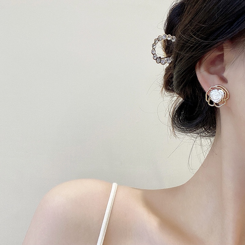 Bông Tai Hình Cánh Hoa Thiết Kế Đơn Giản Phong Cách Retro Hàn Quốc Thời Trang Cho Nữ