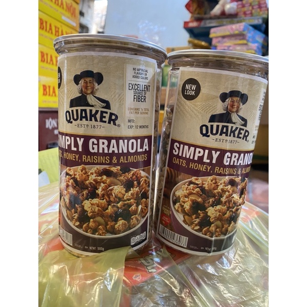 ngũ cốc nguyên hạt Granola giảm cân hàng xuất khẩu hộp 500gam