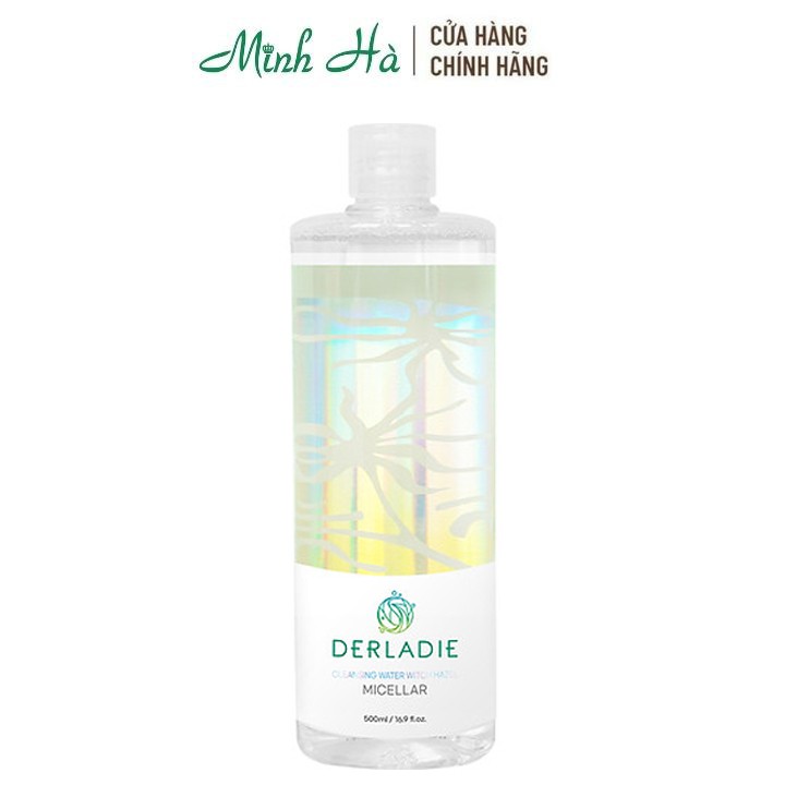 Nước tẩy trang Derladie Cleansing Water Witch Hazel chiết xuất lá phỉ mẫu mới 2021