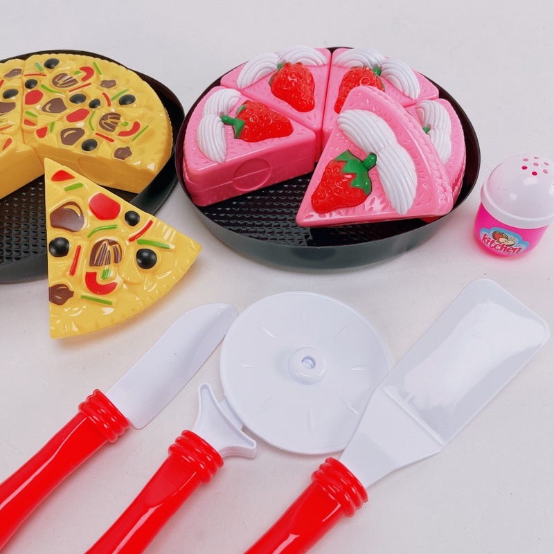 🍕XẢ KHO🍕Bộ Đồ Chơi Cắt Bánh-Cắt Pizza Hình Hello Kitty Cho Bé Cực Yêu