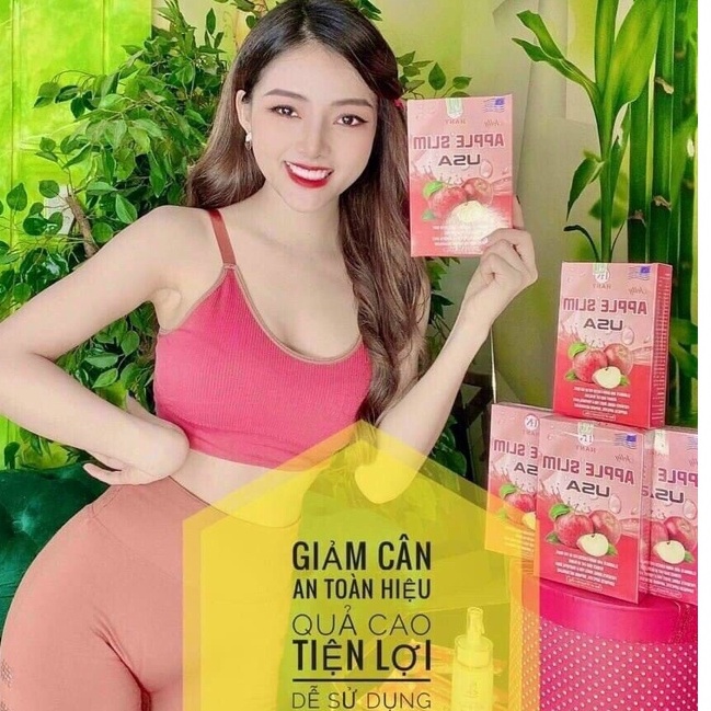 Thạch Giấm Táo Hỗ Trợ Giảm Cân , Đẹp Da APPLE SLIM 10 GÓI