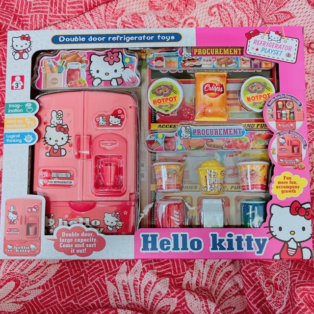 Đồ chơi Mô hình Tủ lạnh hello kitty MÀU HỒNG cho bé