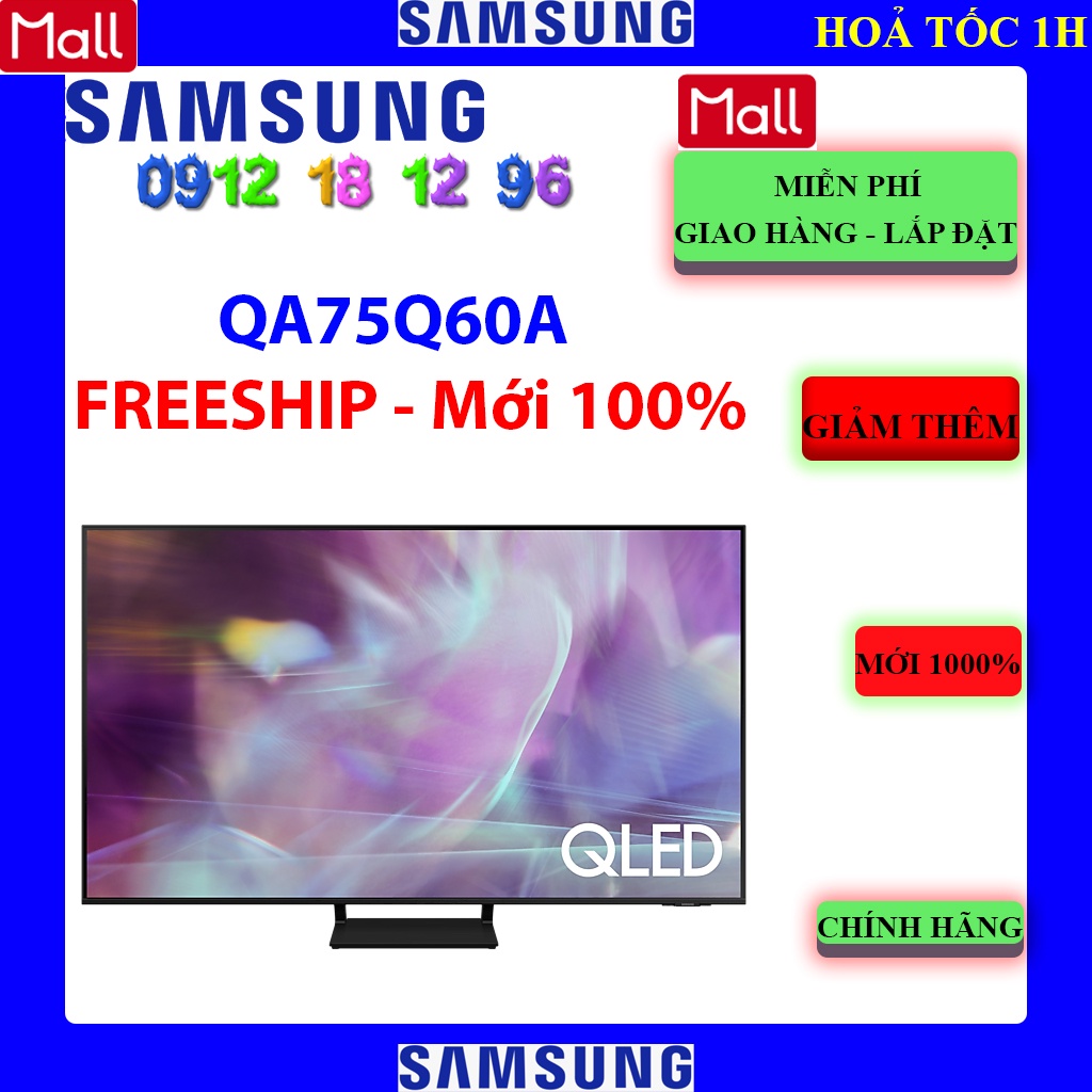 FREESHIP _ Smart Tivi Samsung QA75Q60A QLED  4K 75 inch - QA75Q60AAKXXV (75Q60A) | 75Q60AA