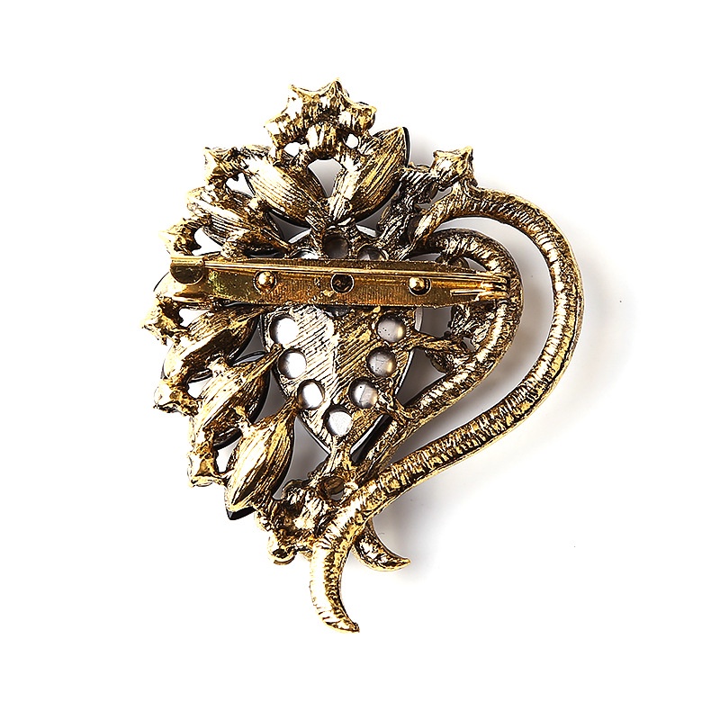 Ghim Cài Áo Hình Hoa Đính Pha Lê Sang Trọng Phong Cách Hàn Quốc