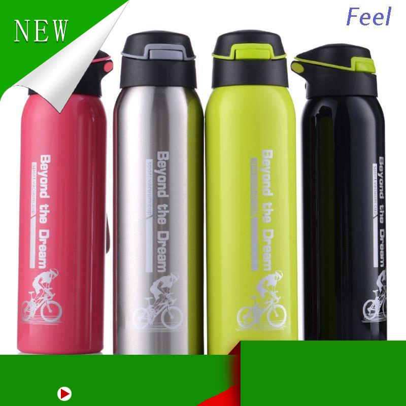 Bình nước giữ nhiệt 500ml bằng thép không gỉ kiểu dáng mới lạ dành cho xe đạp leo núi