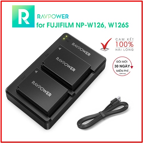 Pin và sạc Fujifilm NP-W126, W126s hãng RAVPOWER RP-BC023