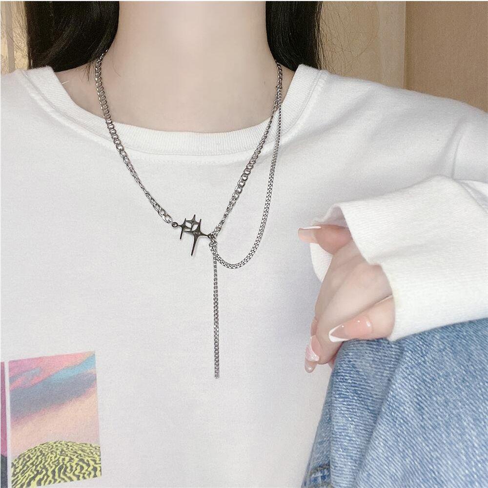 JARRED Vòng cổ Hình Ngôi Sao Phong Cách Hiphop Thời Trang Cho Nữ