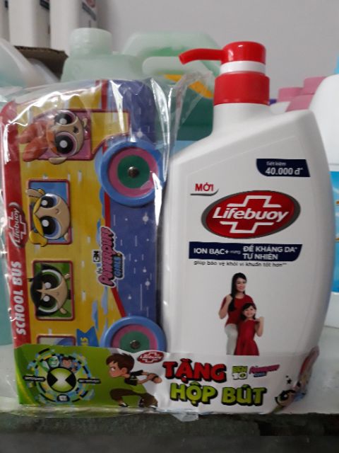 Sữa tắm lifebuoy ion bạc 800g/chai Tặng khăn tắm cao cấp