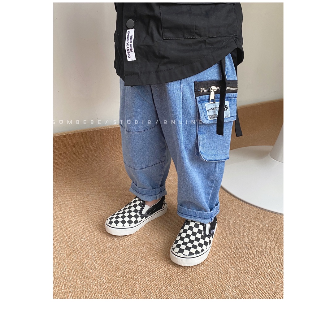 QUẦN BAGGY JEAN CO GIÃN CHO BÉ TRAI( ẢNH THẬT)