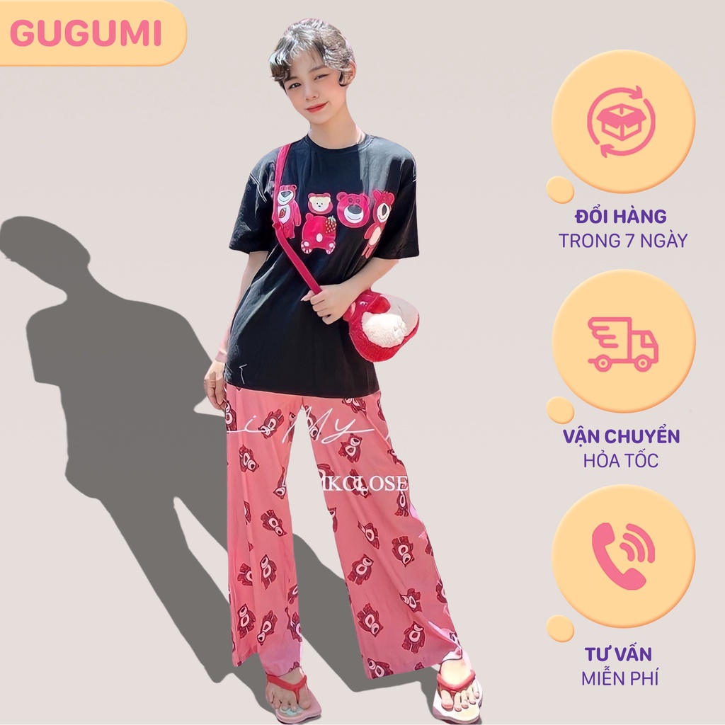 Đồ bộ nữ quần dài tay ngắn mặc ở nhà đi chơi