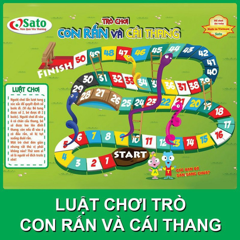 Bảng Nam Châm Học Chữ Cái Tiếng Việt Sato Kết Hợp Trò Chơi Con Rắn Vui Nhộn