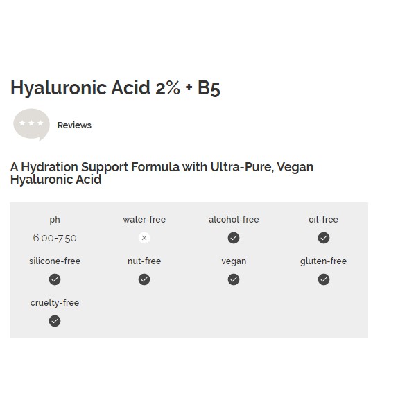 (Bill Canada) The Ordinary Hyaluronic Acid 2% + B5, Serum cấp nước và phục hồi da sau mụn | BigBuy360 - bigbuy360.vn