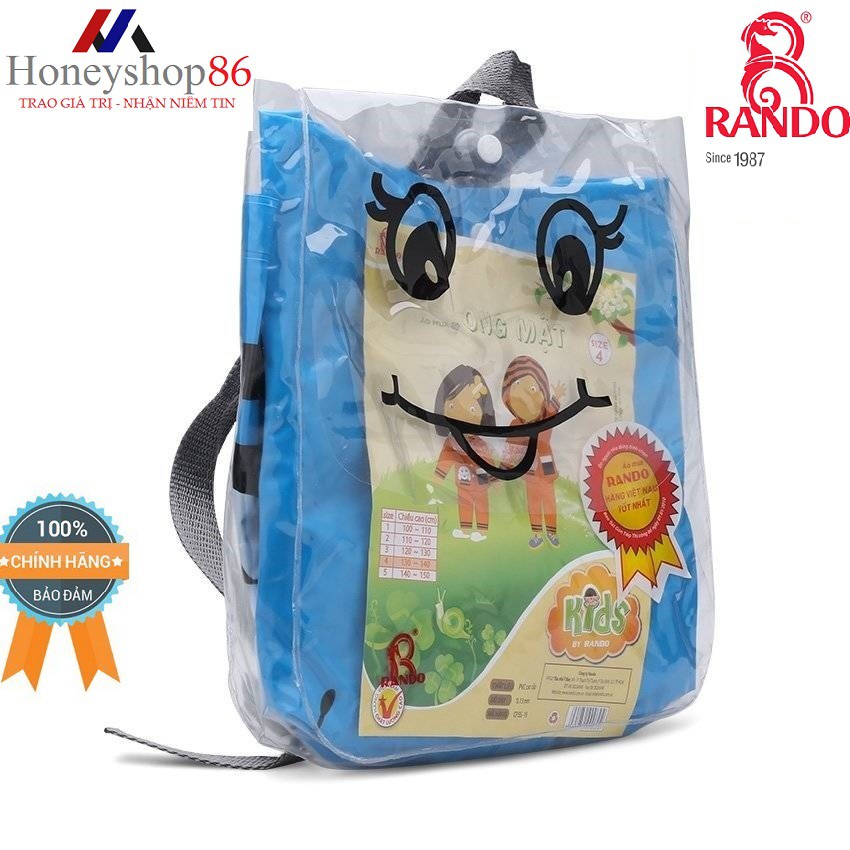 <Thời Trang> Áo mưa trẻ em bộ ong mật Rando CSPS-19 Size 5 cho bé có chiều cao từ 1.3 – 1.45 m.HONEYSHOP86