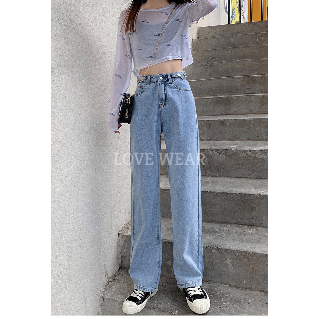 Quần jean nữ ống loe rách gấu CẠP CAO co giãn HEYBIG, quần bò jeans loe nữ xanh rêu retro dáng đứng NS-02 cao cấp 2023