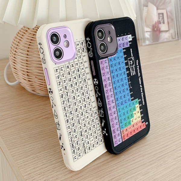 Ốp điện thoại silicon in hình hóa học cho Iphone 11 12 Pro Max Xr