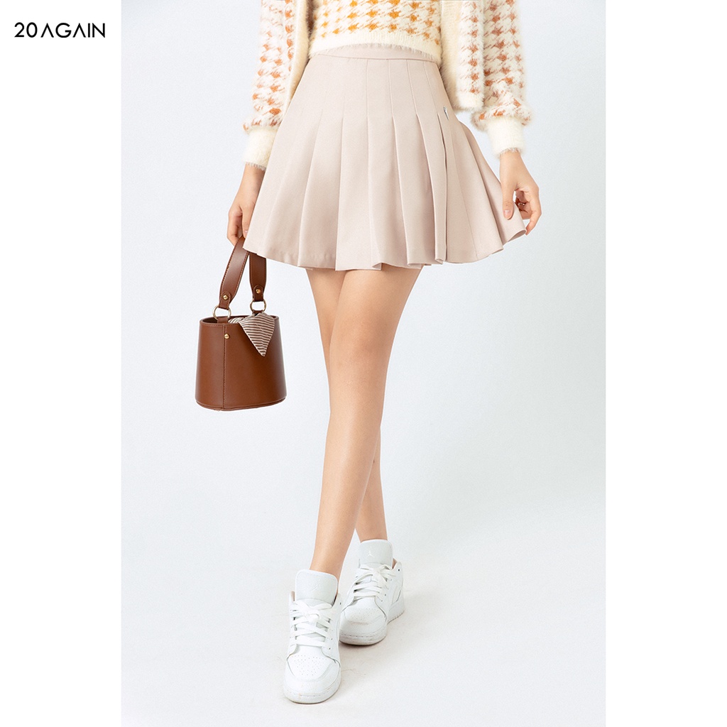 Chân váy ngắn xếp ly 20AGAIN, thiết kế dáng xòe, thanh lịch, hiện đại JAW0785 | BigBuy360 - bigbuy360.vn
