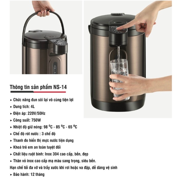 Bình Thủy Điện Natoshi NS-14