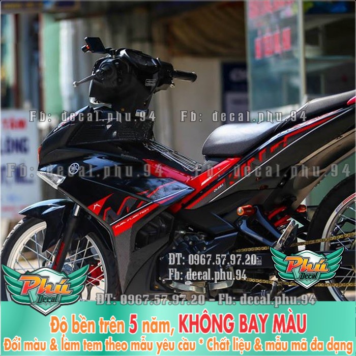 Tem rời EX 135 MX King đen đỏ (P) -1
