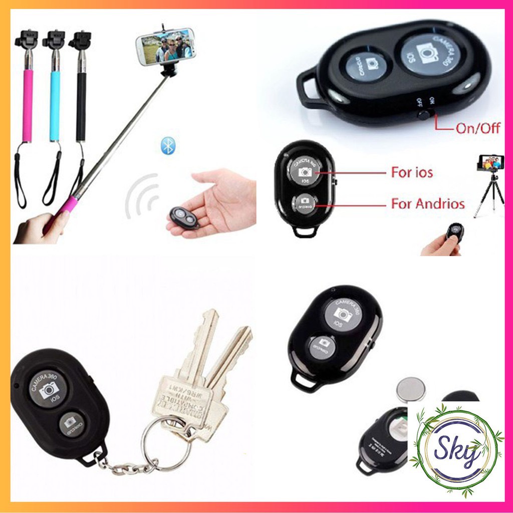 Nút Remote Shutter, nút bấm bluetooth điều khiển chụp ảnh tự động từ xa cho điện thoại có hệ điều hành adroi và ios