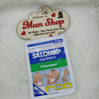 Cao dán giảm đau Salonsip Gel-Patch mát lạnh