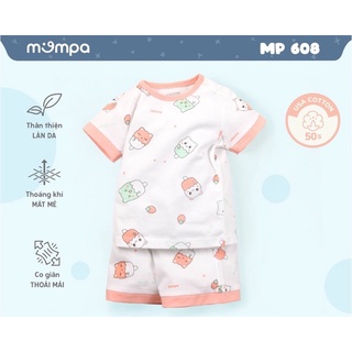 Bộ cộc tay cotton mompa 6-9m 9-12m 12-18m 18-24m 36m 48m - ảnh sản phẩm 8