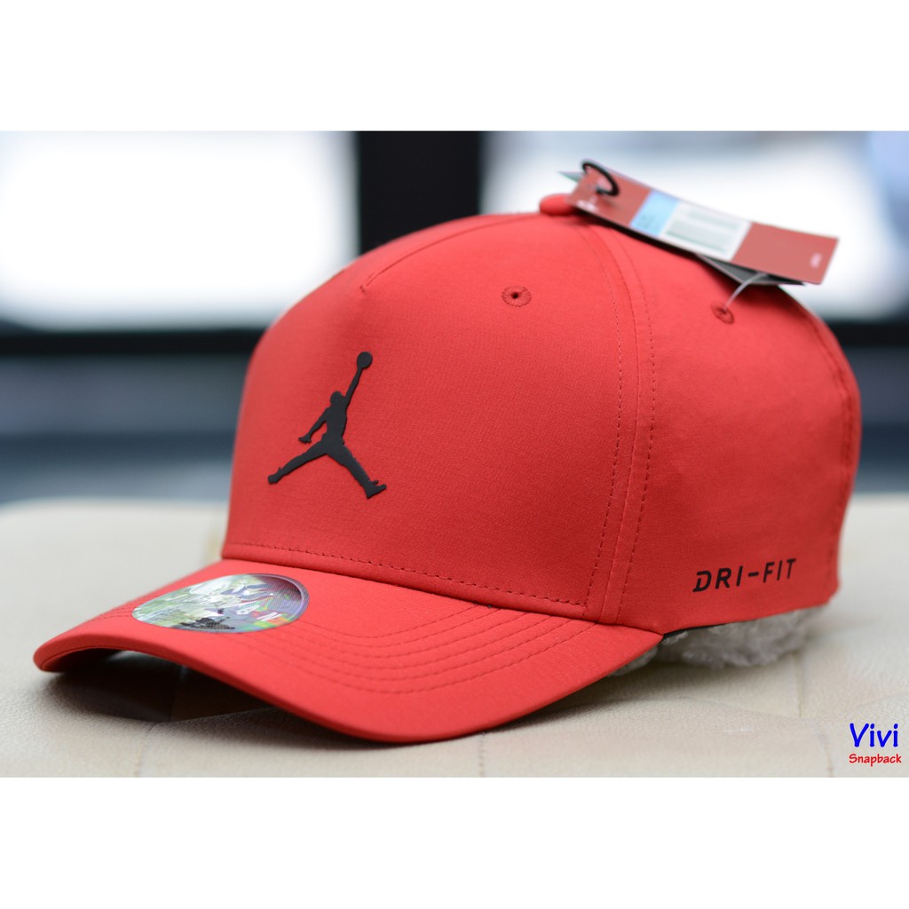 Nón mũ Jordan thời trang thể thao bít đuôi Jordan Jumpman CLC99 Woven Red ( Hình thật )